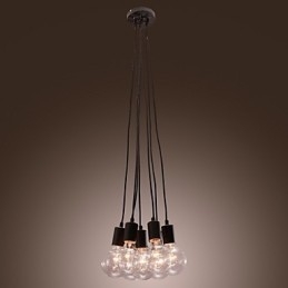 Μοντέρνο Σπίτι 7 Κεφαλή Edison Light Light Loft Glass Ball κρεμαστό φως
