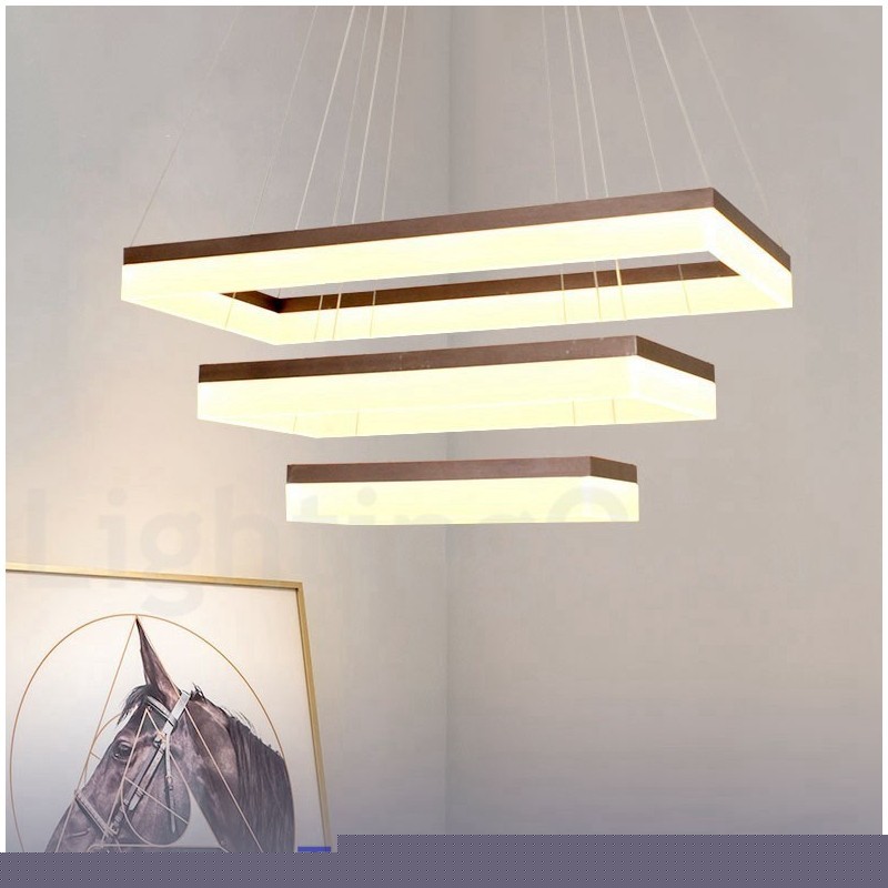 Wi Fi Smart Dimmable 3 επιπέδων μοντέρνο μοντέρνο οικιακό φωτιστικό κρεμαστό