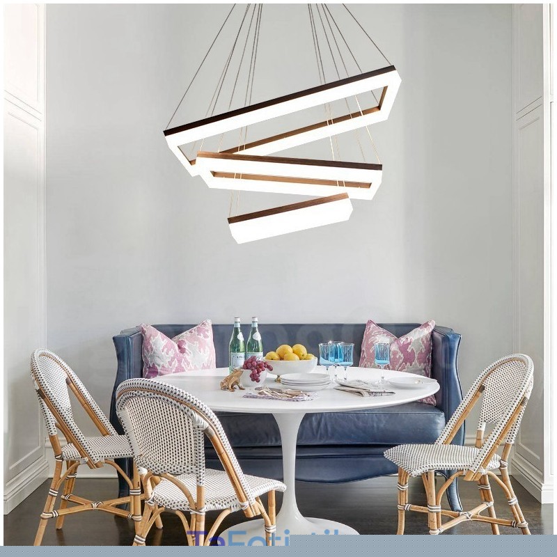 Wi Fi Smart Dimmable 3 επιπέδων μοντέρνο μοντέρνο οικιακό φωτιστικό κρεμαστό