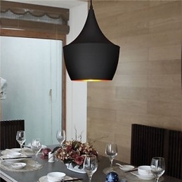 Κρεμαστό φωτιστικό Retro Vintage Tom Dixon Design Μαύρο Λευκό Κρεμαστό φωτιστικό Cafe τύπου
