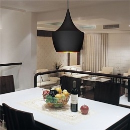 Κρεμαστό φωτιστικό Retro Vintage Tom Dixon Design Μαύρο Λευκό Κρεμαστό φωτιστικό Cafe τύπου
