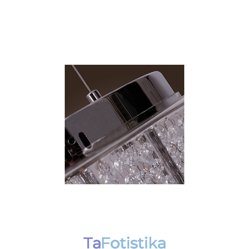 Artistic 6 Light κρυστάλλινο κρεμαστό φωτιστικό με γυάλινη απόχρωση
