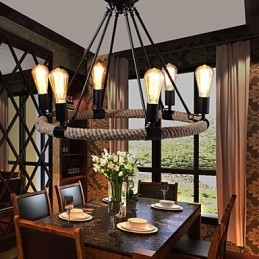 Πολυέλαιος Κρεμαστό Φωτιστικό Mini Style Rustic Lodge Metal