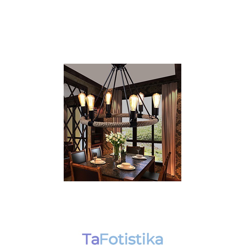 Πολυέλαιος Κρεμαστό Φωτιστικό Mini Style Rustic Lodge Metal