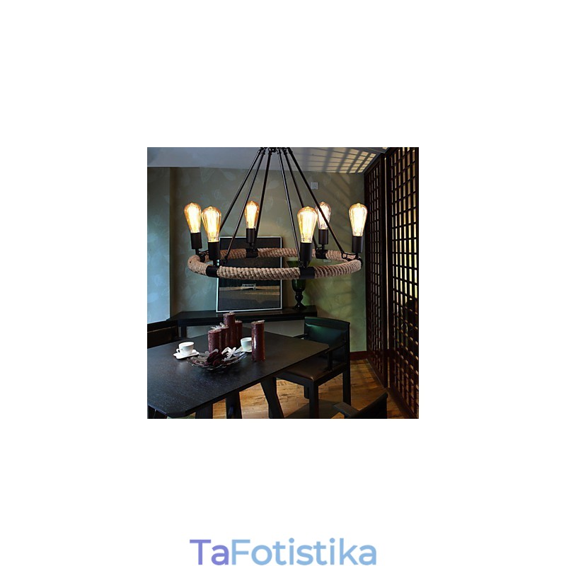 Πολυέλαιος Κρεμαστό Φωτιστικό Mini Style Rustic Lodge Metal