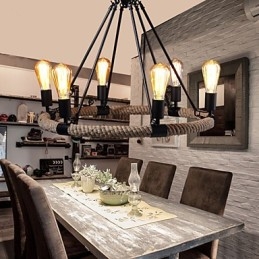 Πολυέλαιος Κρεμαστό Φωτιστικό Mini Style Rustic Lodge Metal