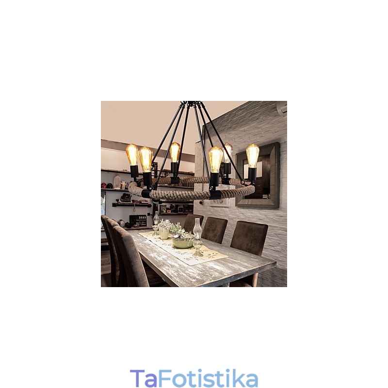 Πολυέλαιος Κρεμαστό Φωτιστικό Mini Style Rustic Lodge Metal