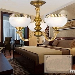 Φωτιστικό Full Copper Marble Dining Πρωτότυπος Μοντέρνος Χάλκινος Πολυέλαιος