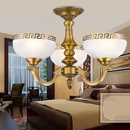 Φωτιστικό Full Copper Marble Dining Πρωτότυπος Μοντέρνος Χάλκινος Πολυέλαιος