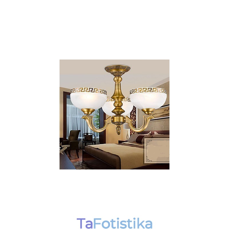 Φωτιστικό Full Copper Marble Dining Πρωτότυπος Μοντέρνος Χάλκινος Πολυέλαιος