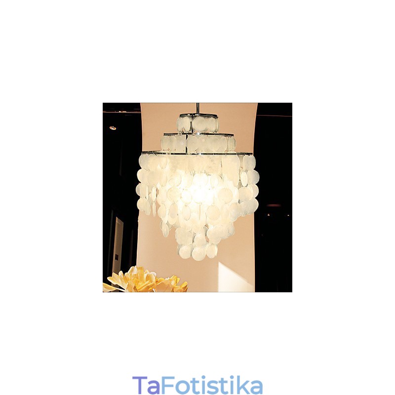 ΛΑΜΠΑ Minimalist Shell Chandelier Den Chandelier