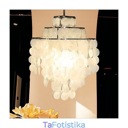 ΛΑΜΠΑ Minimalist Shell Chandelier Den Chandelier ΛΑΜΠΑ Minimalist Shell Chandelier Den Chandelier