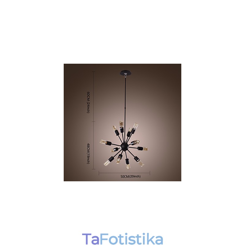 Σιδερένιος πολυέλαιος Avant Garde με 12 Φώτα