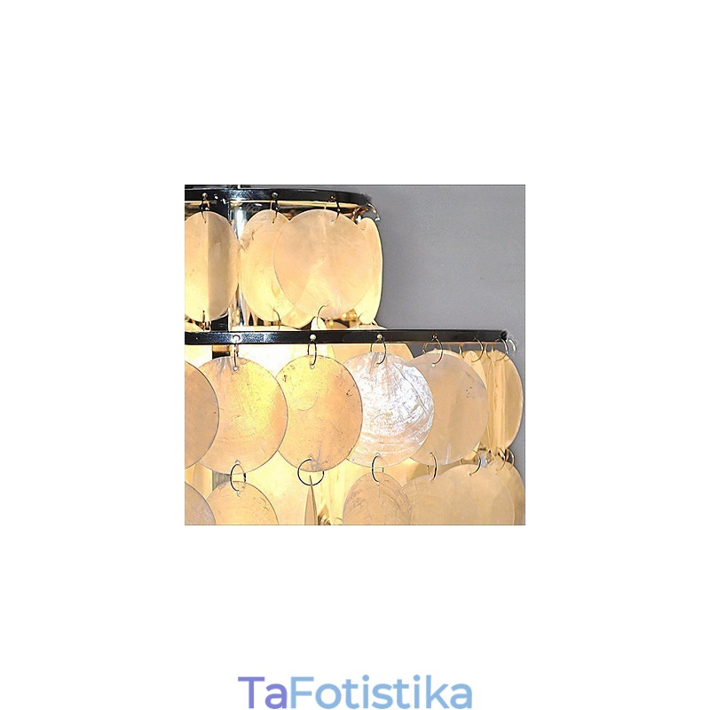 ΛΑΜΠΑ Minimalist Shell Chandelier Den Chandelier