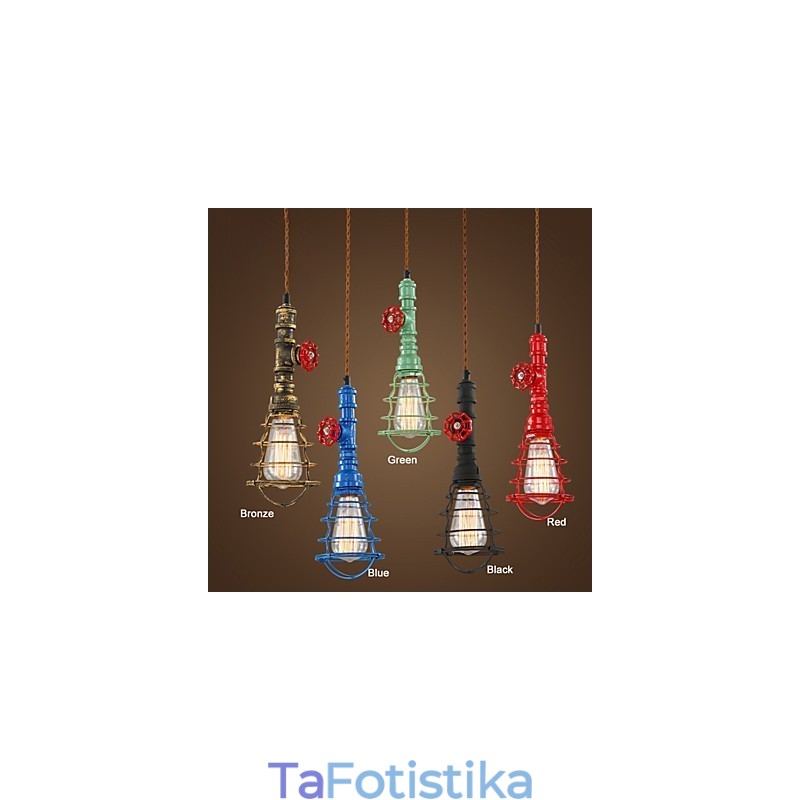E26 Vintage κρεμαστό φωτιστικό Waterpipe Design Lights
