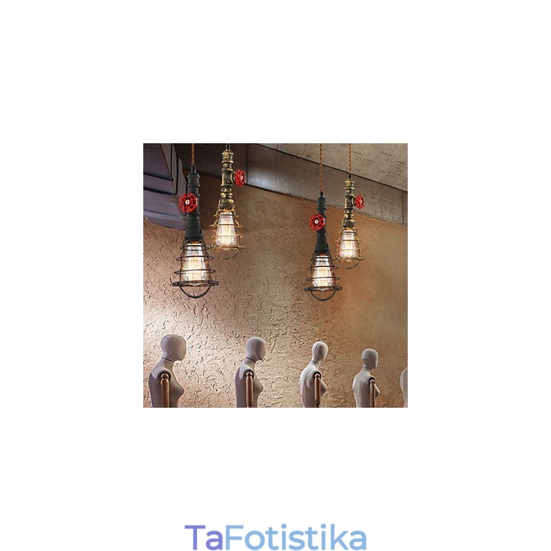 E26 Vintage κρεμαστό φωτιστικό Waterpipe Design Lights
