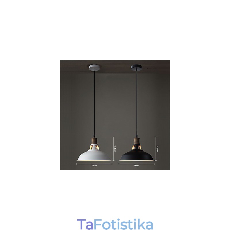 Industrial Vintagen Mini Metal Κρεμαστό Φωτιστικό 1 Ανοιχτό Πολύχρωμο Προαιρετικό