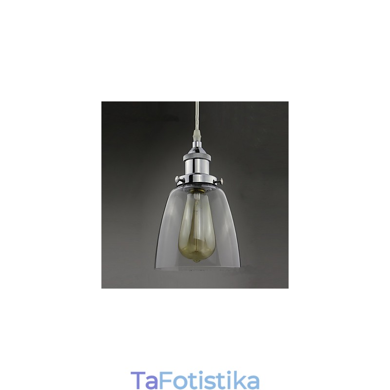Μοντέρνο χρωμιωμένο γυαλί Vintage Industrial Retro Εφαρμογή Φωτιστικό κρεμαστό Edison Φωτιστικό καφέ βεράντας
