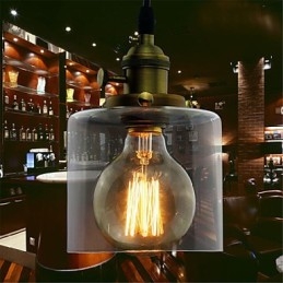 Φωτιστικό κρεμαστό γυαλί ορείχαλκου Retro Vintage Industrial ART Cafe Garage