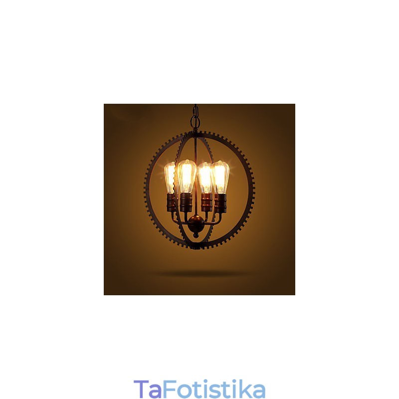 Δημιουργικά ρετρό κρεμαστά φωτιστικά Αμερικανικός πολυέλαιος από σφυρήλατο σίδερο
