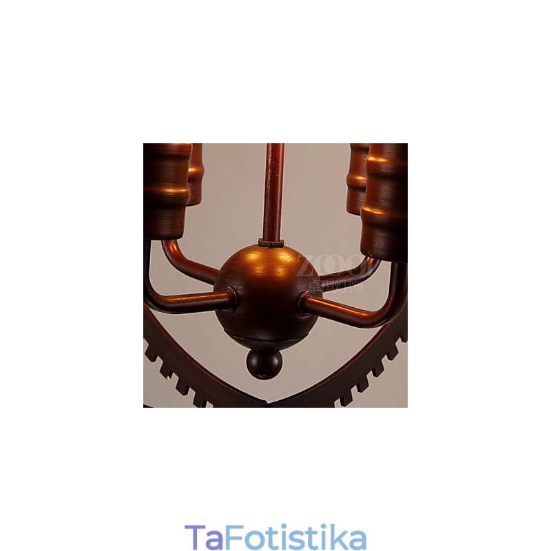 Δημιουργικά ρετρό κρεμαστά φωτιστικά Αμερικανικός πολυέλαιος από σφυρήλατο σίδερο