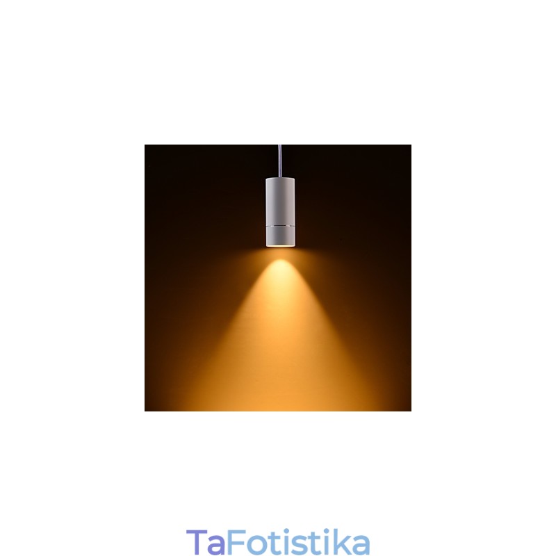 GE 05032 8W 136mm 1 ελαφρύ μίνι κρεμαστό φως λευκό σε σκόνη με αλουμίνιο