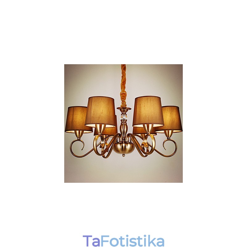 Πολυέλαιος από επιμεταλλωμένο μέταλλο Rustic Lodge Vintage Mini Style