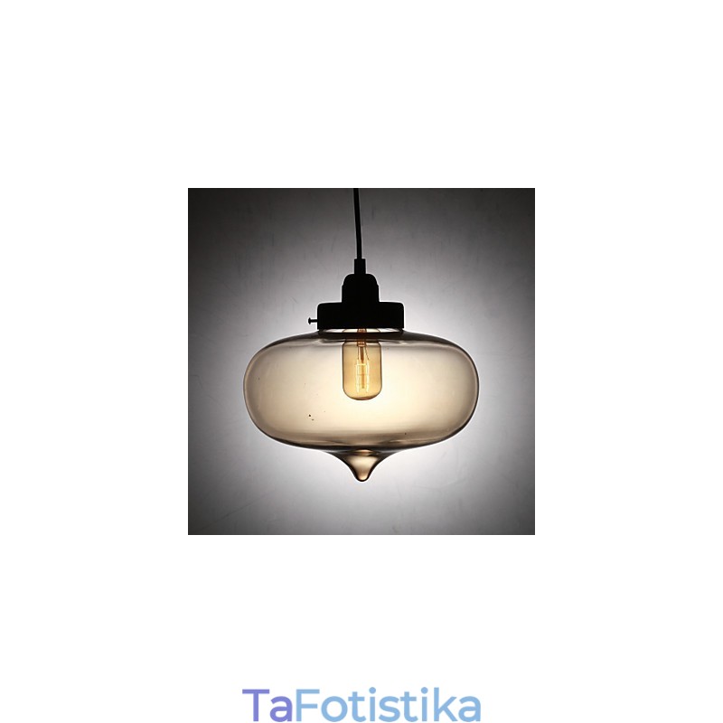 Μοντέρνο διαφανές γυάλινο κρεμαστό φωτιστικό με 2 φωτάκια σε σχέδιο Bubble