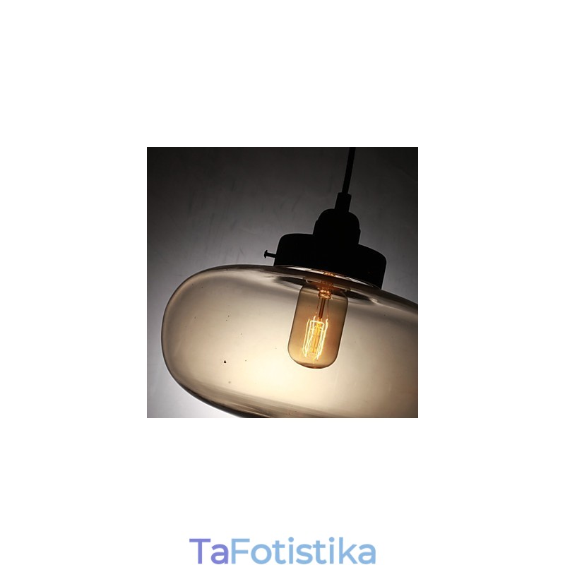 Μοντέρνο διαφανές γυάλινο κρεμαστό φωτιστικό με 2 φωτάκια σε σχέδιο Bubble