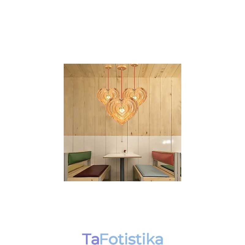 Πολυέλαιος Mini Style Lantern Wood Bamboo
