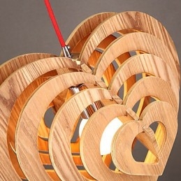 Πολυέλαιος Mini Style Lantern Wood Bamboo