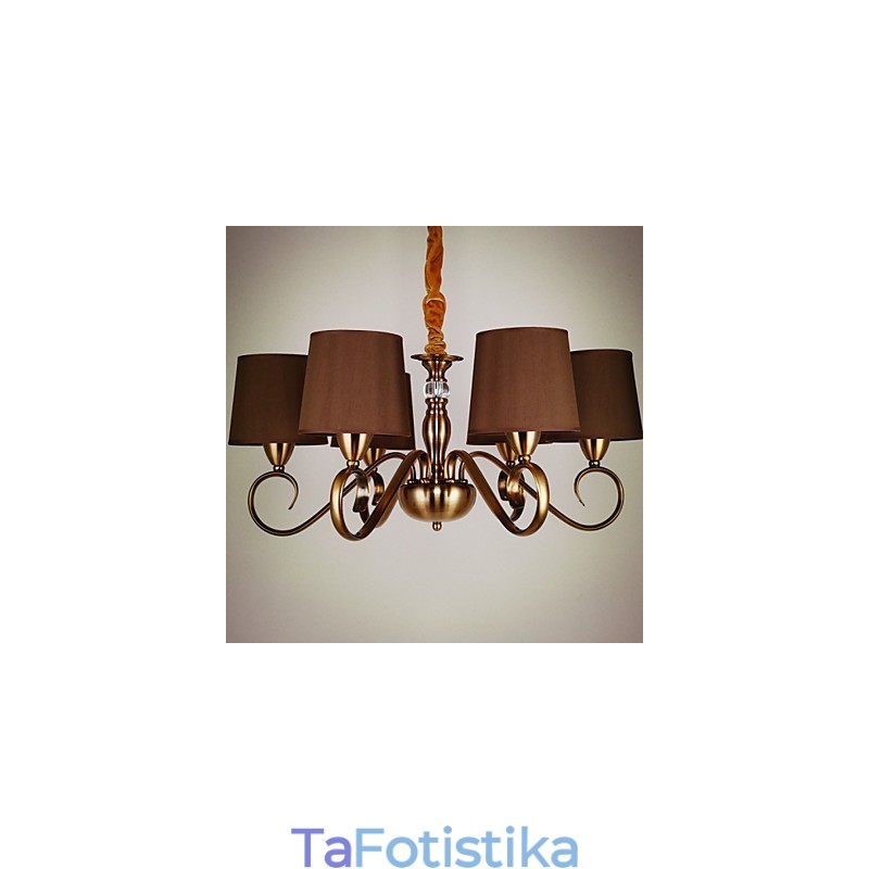 Πολυέλαιος από επιμεταλλωμένο μέταλλο Rustic Lodge Vintage Mini Style