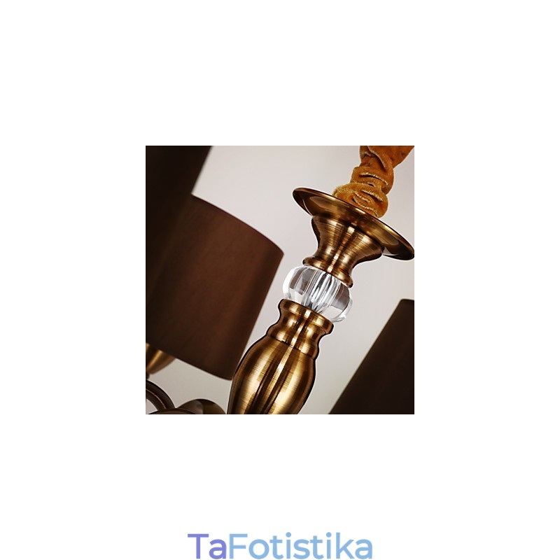 Πολυέλαιος από επιμεταλλωμένο μέταλλο Rustic Lodge Vintage Mini Style