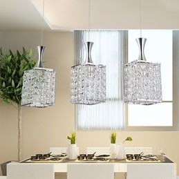 3 Lights Μεταλλικό Πλαίσιο K9 Κρυστάλλινος Πολυέλαιος Droplight Send Bulb