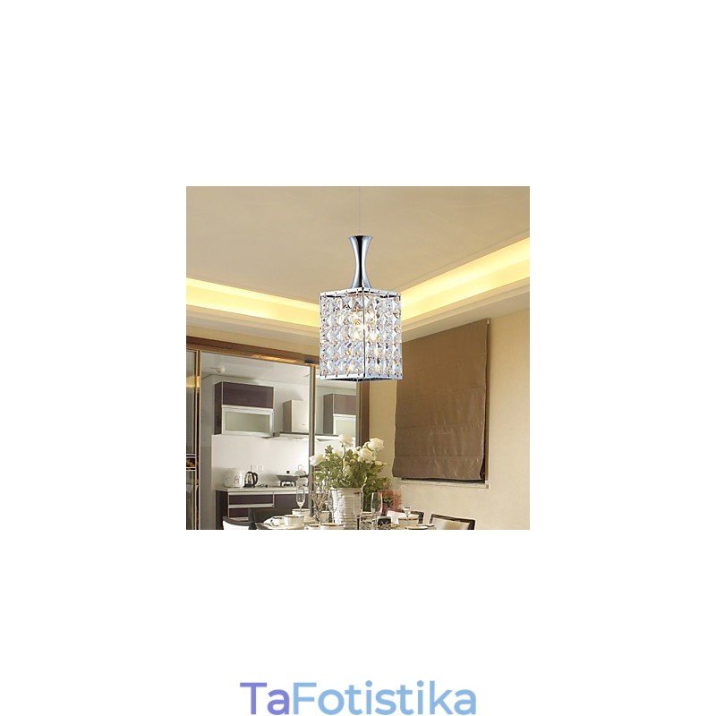 3 Lights Μεταλλικό Πλαίσιο K9 Κρυστάλλινος Πολυέλαιος Droplight Send Bulb