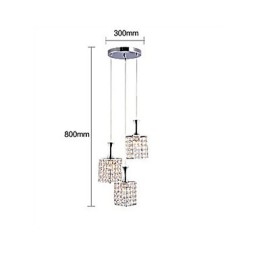 3 Lights Μεταλλικό Πλαίσιο K9 Κρυστάλλινος Πολυέλαιος Droplight Send Bulb