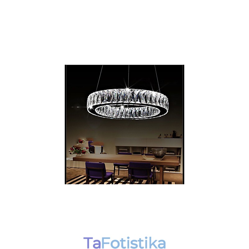 Κρυστάλλινα φωτιστικά πολυελαίου Φωτιστικά Μοντέρνα Μονά Δαχτυλίδια K9 Μεγάλα Κρυστάλλινα Φωτιστικά Εσωτερικής Οροφής