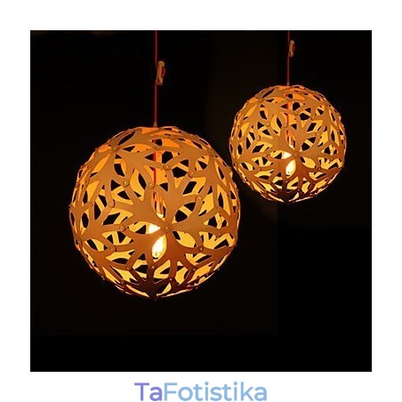 Πολυέλαιος Mini Style Lantern Wood Bamboo