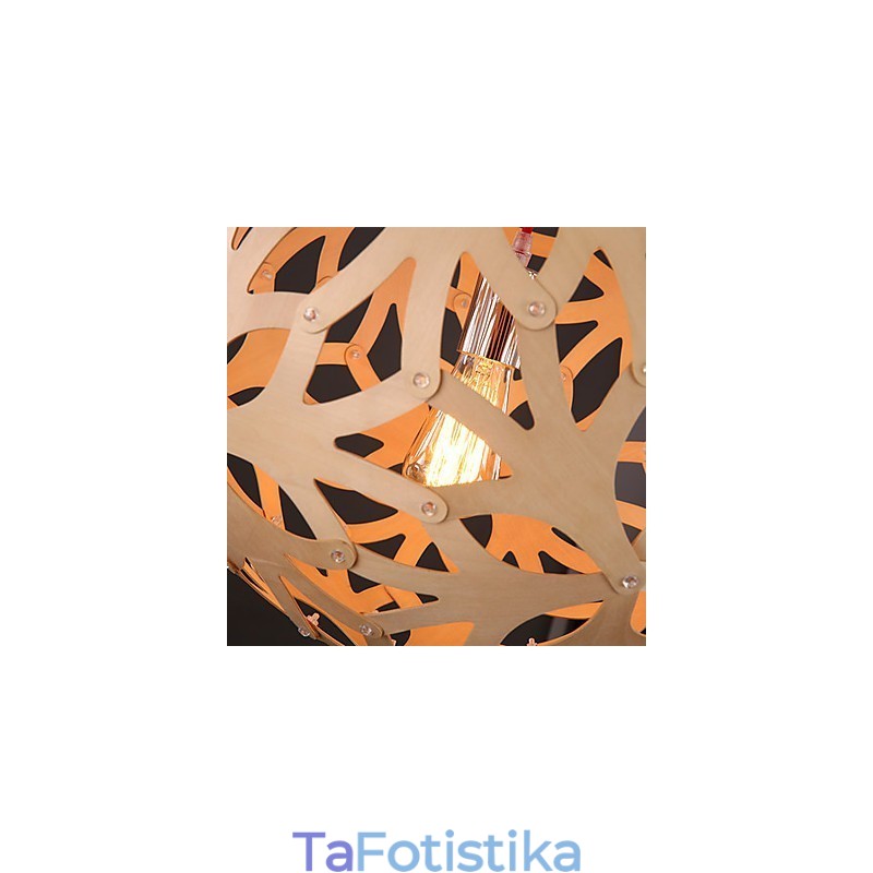 Πολυέλαιος Mini Style Lantern Wood Bamboo