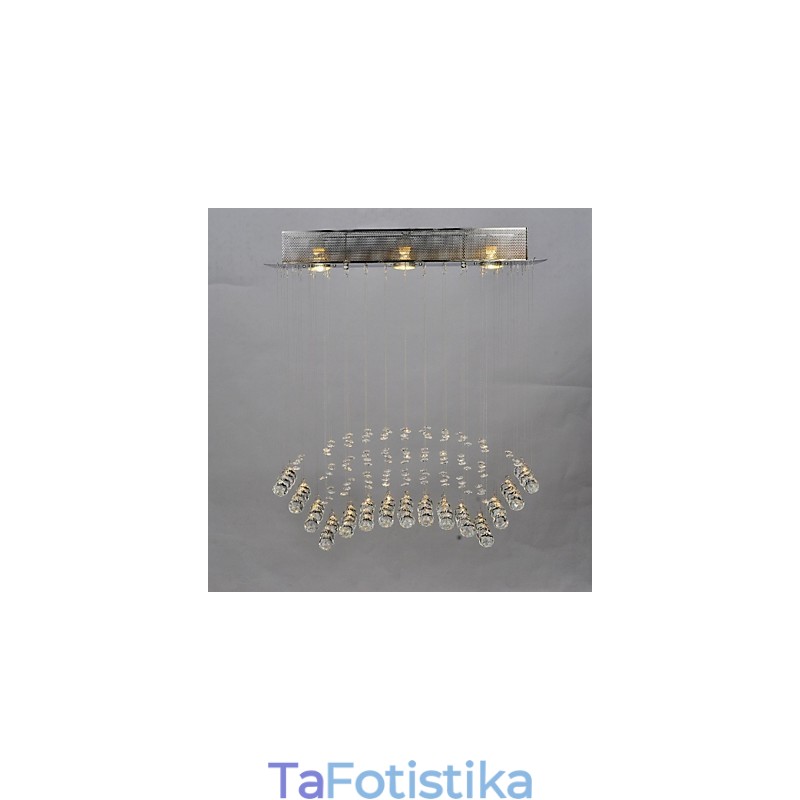 Παραδοσιακή, κλασική, μεταλλική βάση από κρύσταλλο χρώμιο