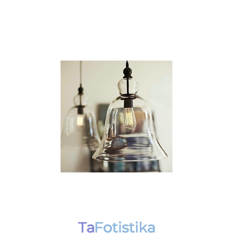 Φωτιστικό κρεμαστό γυαλί ζωγραφικής Country Mini Style