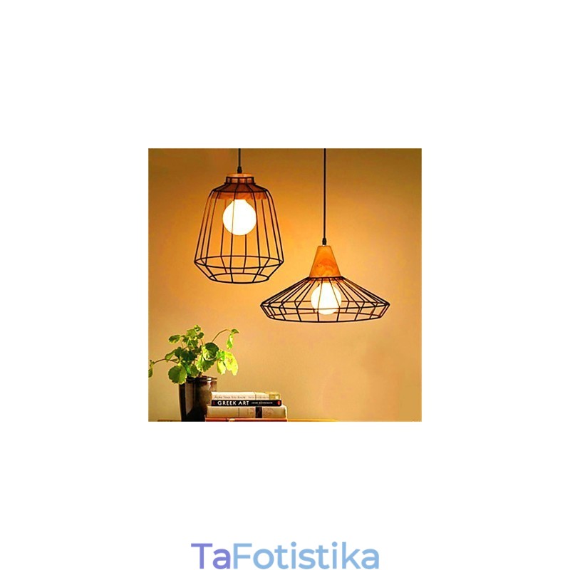 American Retro Birdcage Shape Iron Art Chandelier