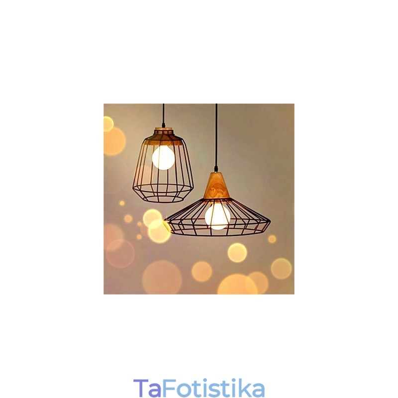 American Retro Birdcage Shape Iron Art Chandelier