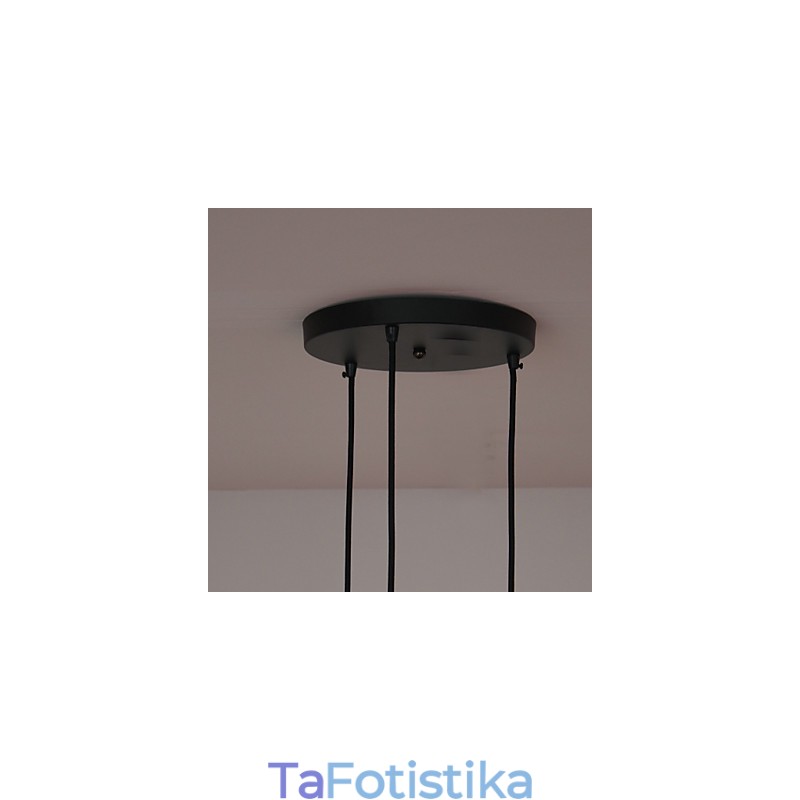 Vintage 3 ανοιχτό μενταγιόν σε σιδερένια απόχρωση
