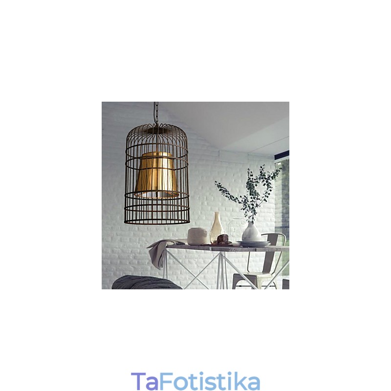 Chandelier Rustic Lodge Drum Metal