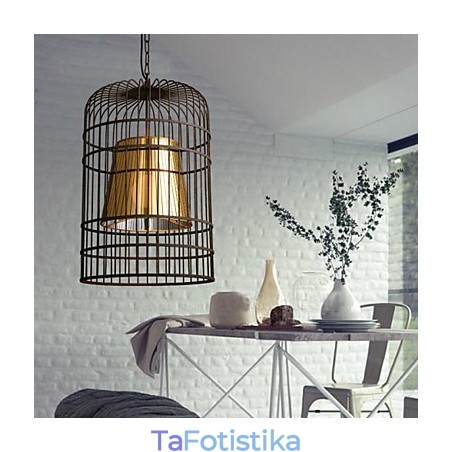 Chandelier Rustic Lodge Drum Metal Chandelier Rustic Lodge Drum Metal