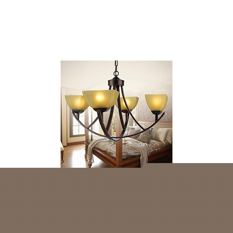 Chandelier 4 Lights Traditional Classic Vintage Metal