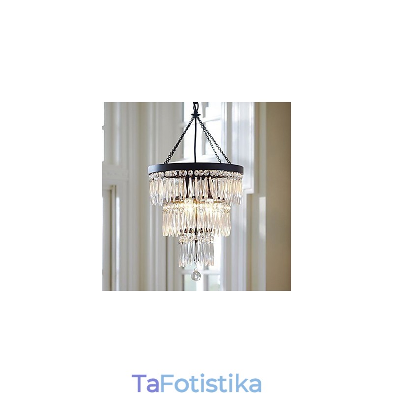 Μενταγιόν 3 Ελαφριά Μοντέρνα Elegant Μεταλλική Πίνακας Κρυστάλλων