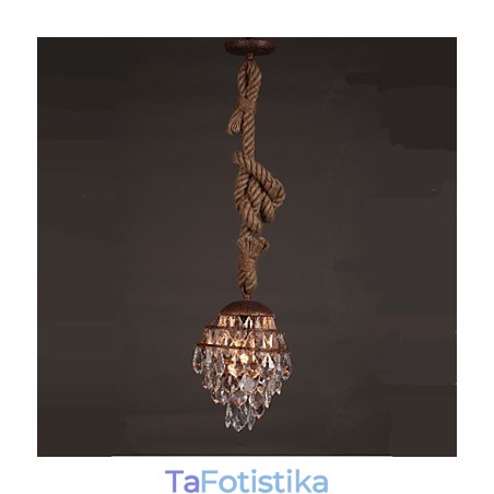 Retro lounge Hemp Industrial Wind Imitation Crystal Chandelier Retro lounge Hemp Industrial Wind Imitation Crystal Chandelier