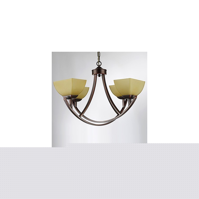 Chandelier 4 Lights Traditional Classic Vintage Metal